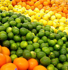 Colored Citrus Fruits